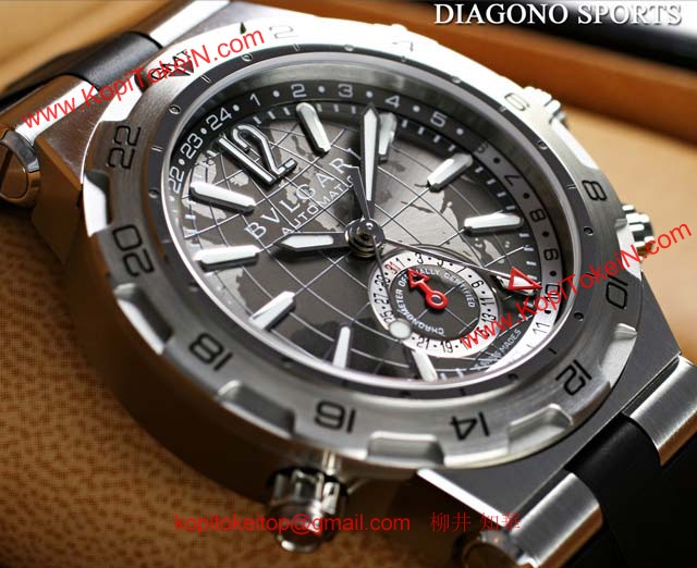 ブランド ブルガリ 時計コピー ディアゴノ プロフェッショナル アリア(エア)DP42C14SVDGMT