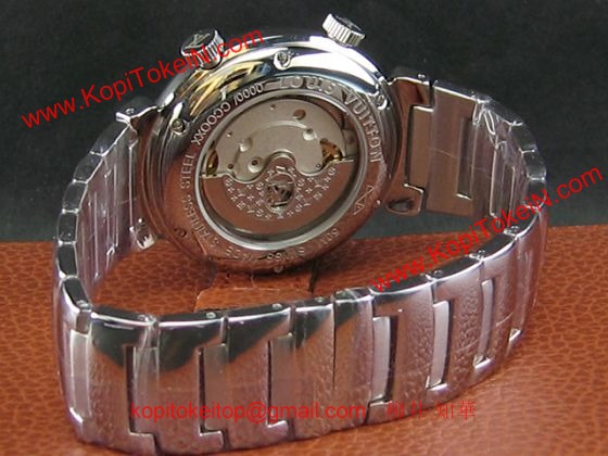 ルイヴィトン 時計コピー louis vuitton腕時計 GMT自動巻シルバー文字盤 LV-012