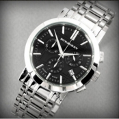 バーバリー BU1366 男性用時計偽物（ヘリテージ）クロノグラフ、ブラック新品 コピー